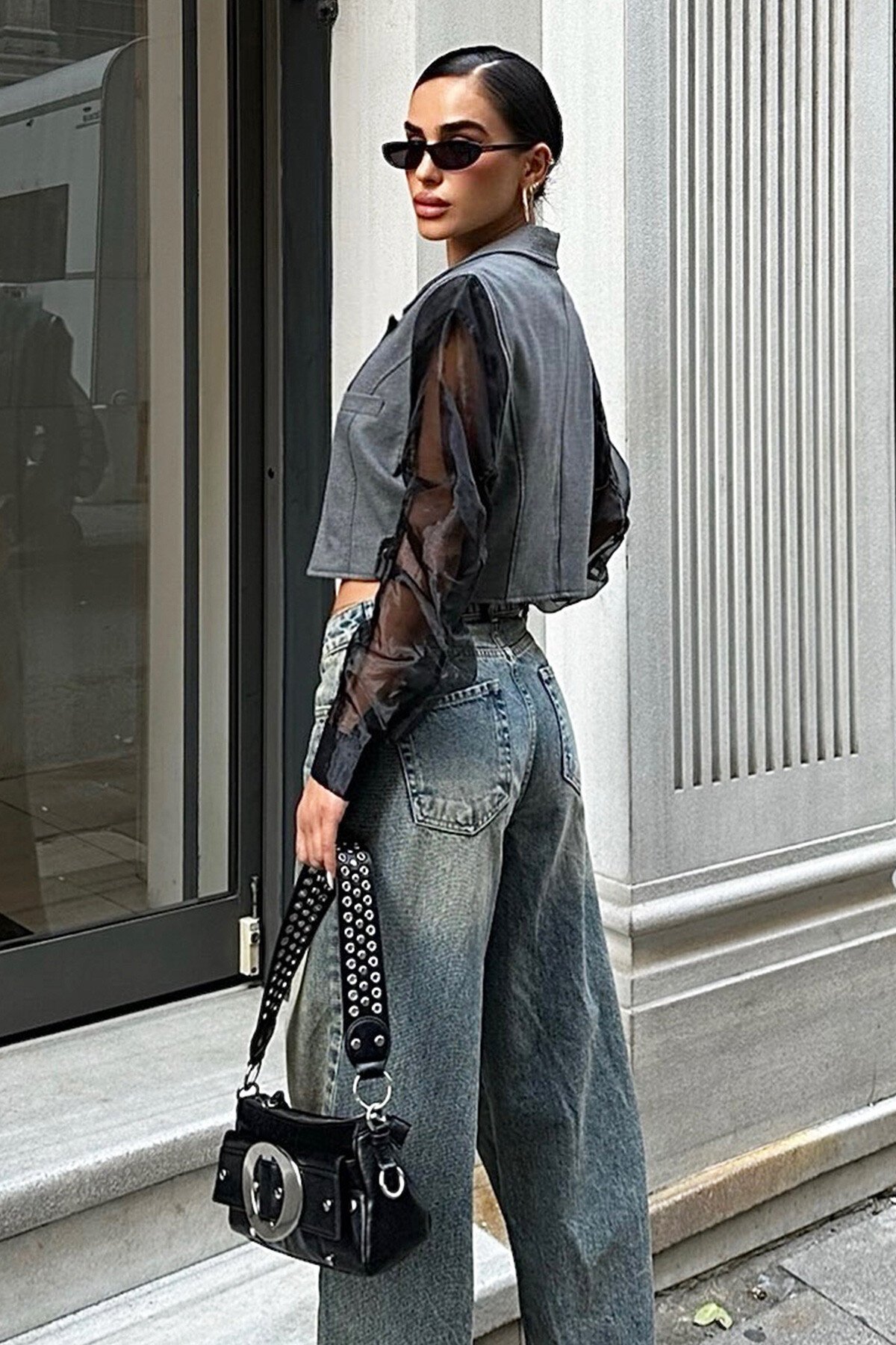 Antrasit Tasarım Blazer Ceket