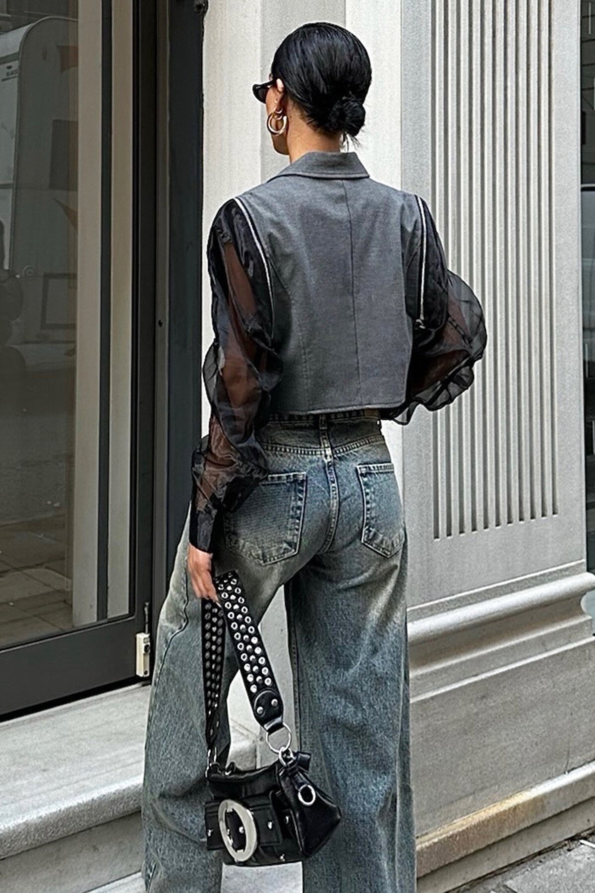 Antrasit Tasarım Blazer Ceket