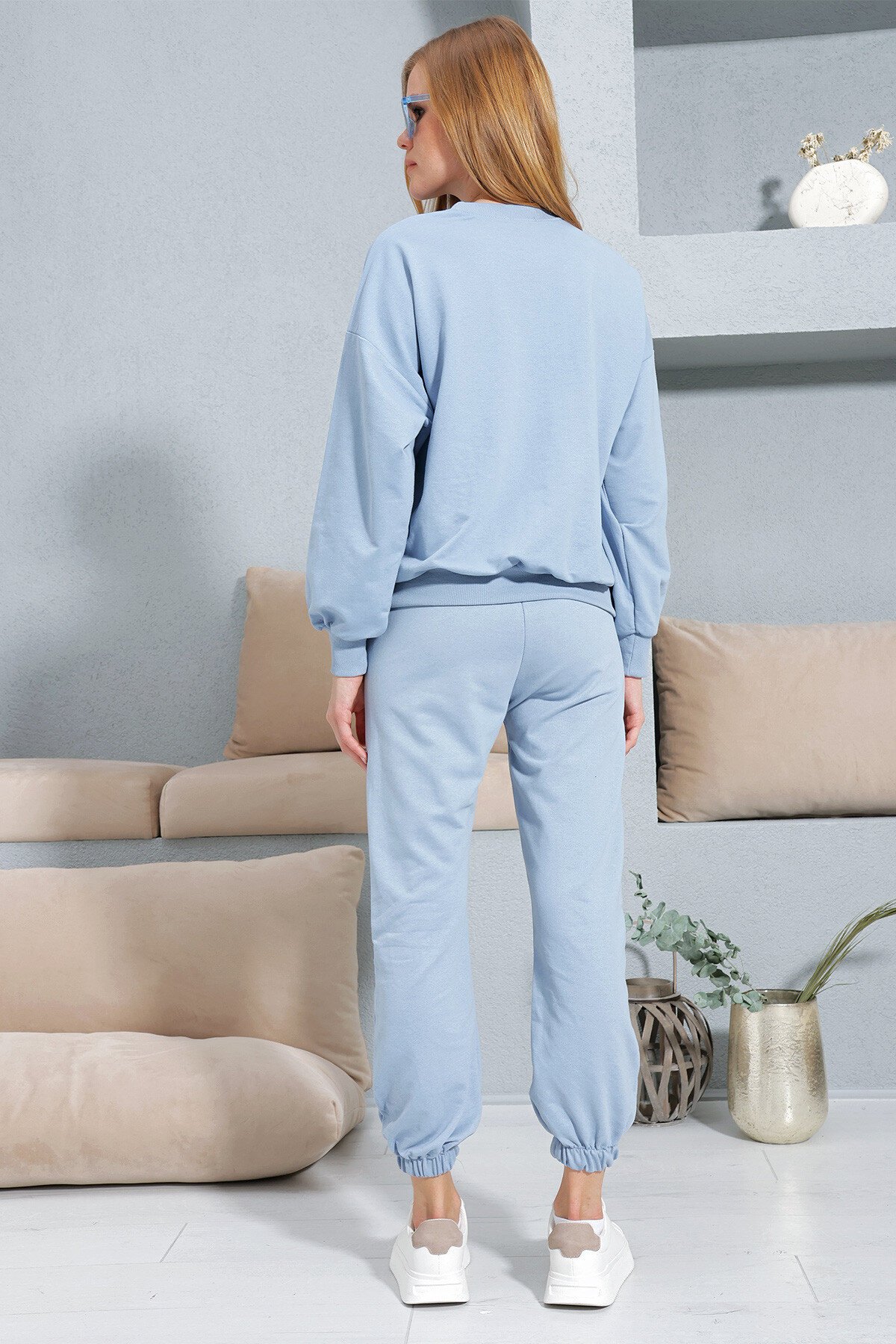 Bebemavi Bisiklet Yaka Beli Ve Paçası Lastikli İki İplik Basic Eşofman Takımı