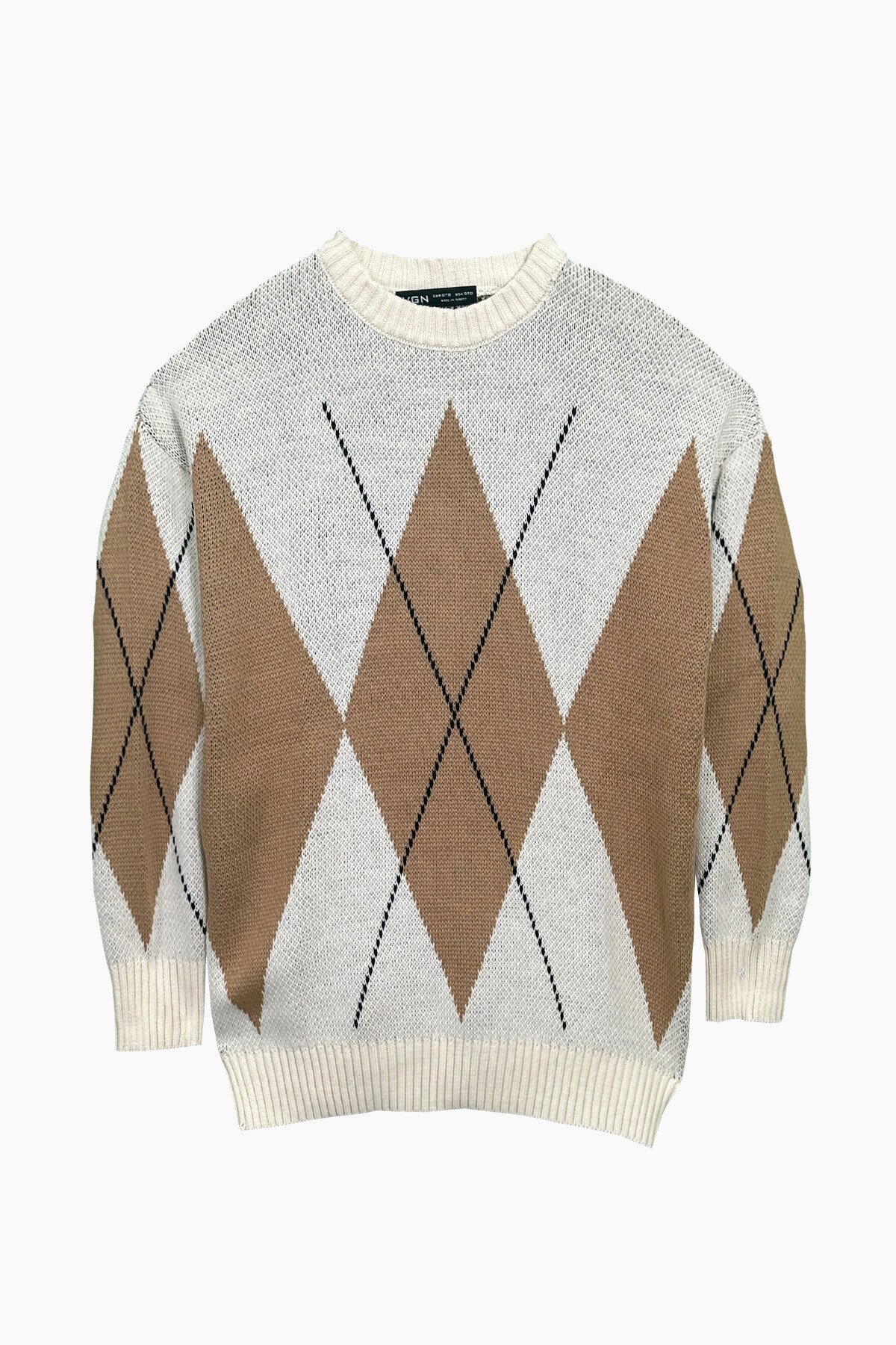 Bisküvi Desenli Triko Kazak