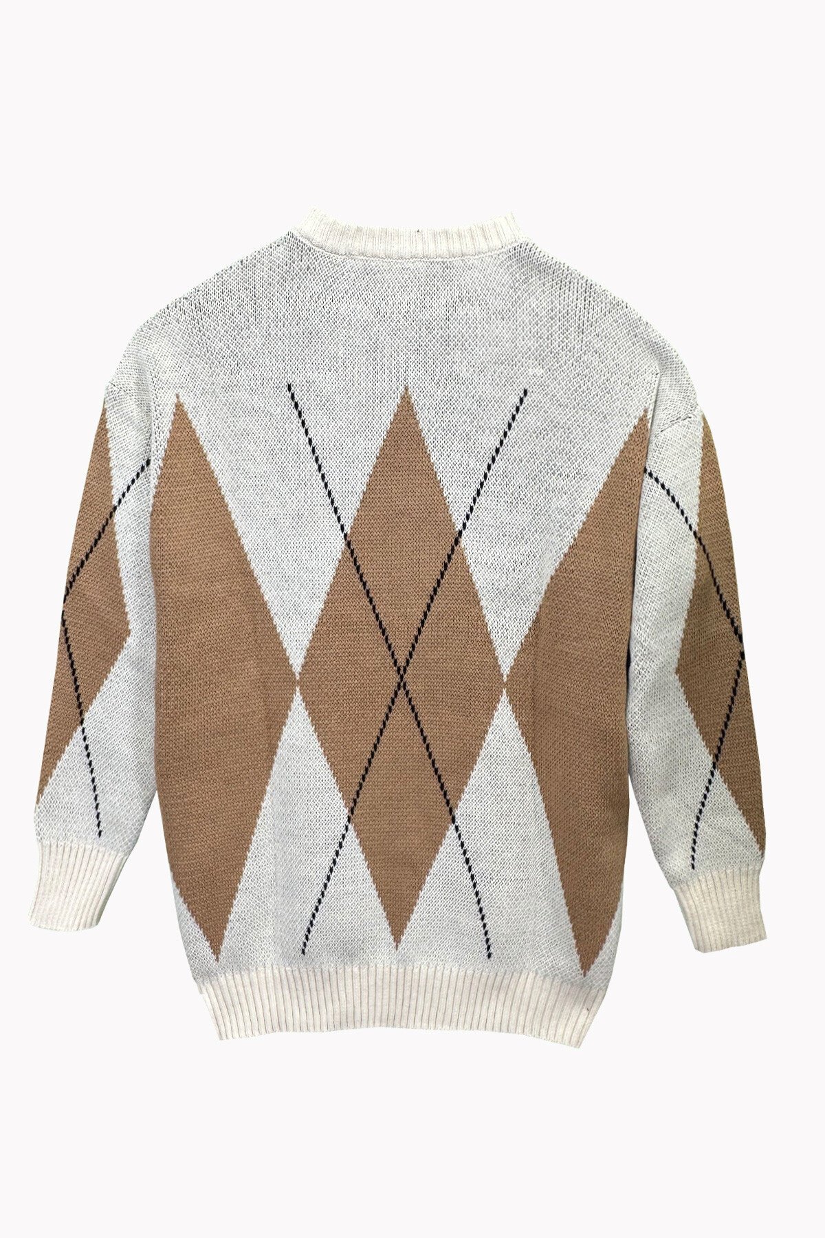 Bisküvi Desenli Triko Kazak