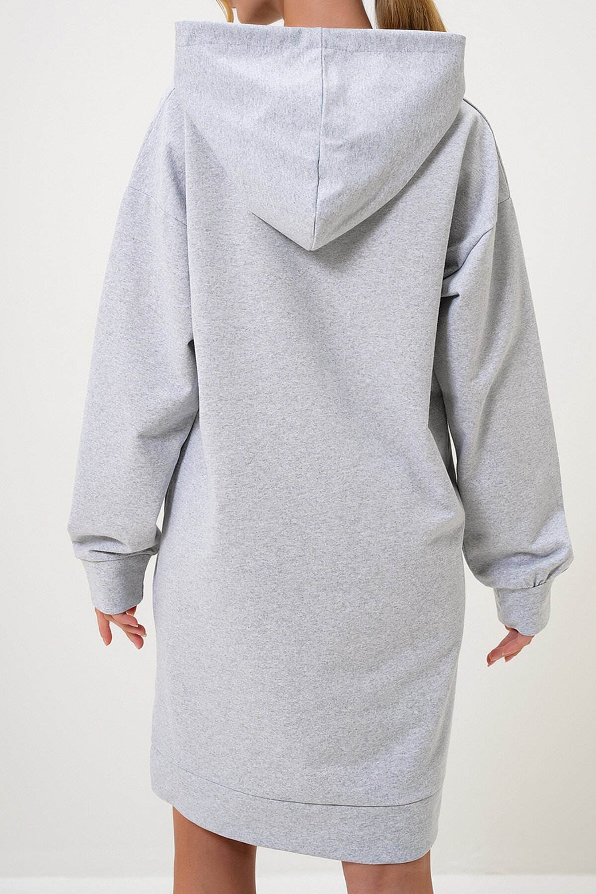 Grimelanj Kapüşonlu Sweatshirt Elbise