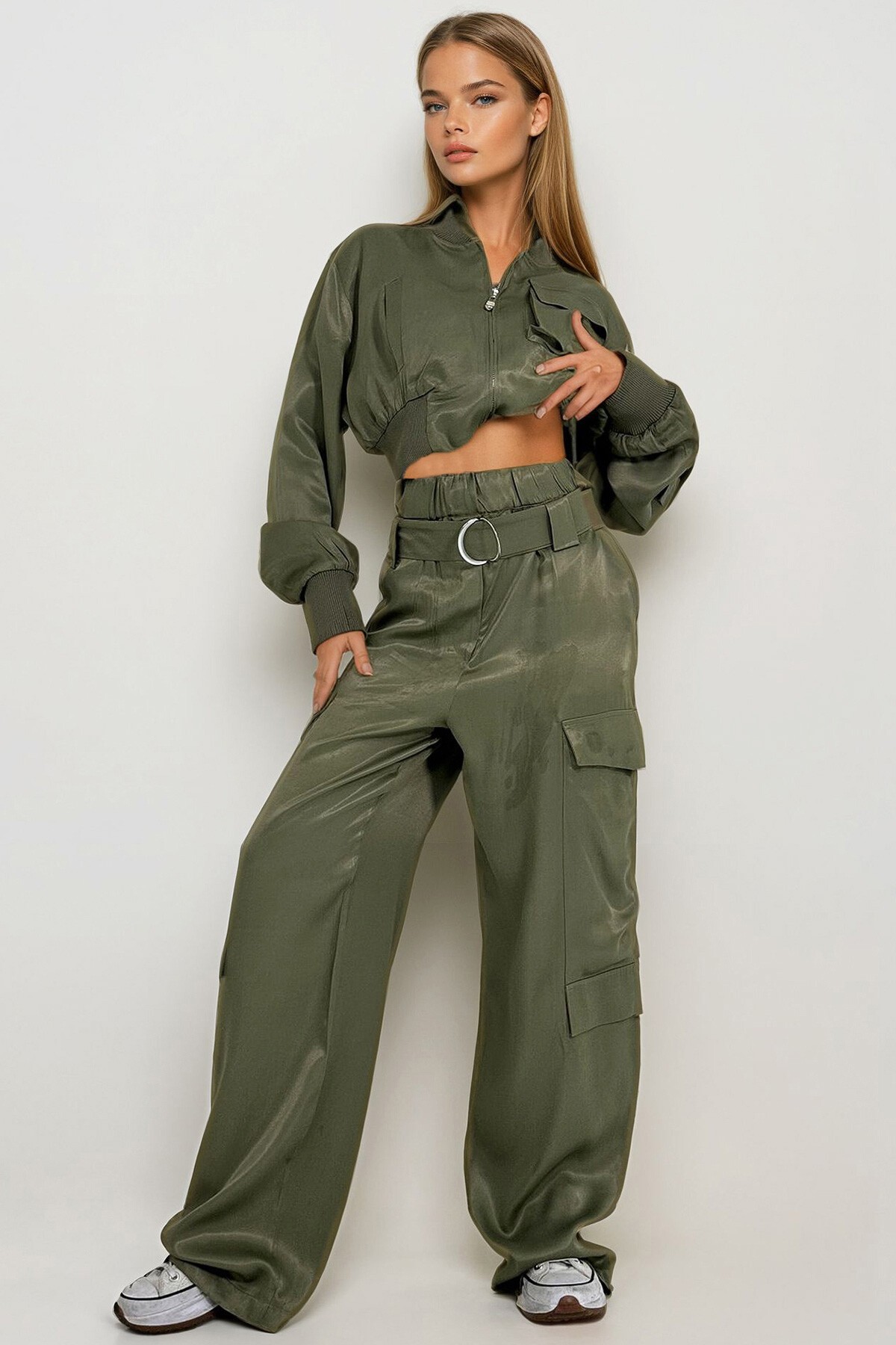 Haki Tasarım Ceket Ve Pantolon Takım