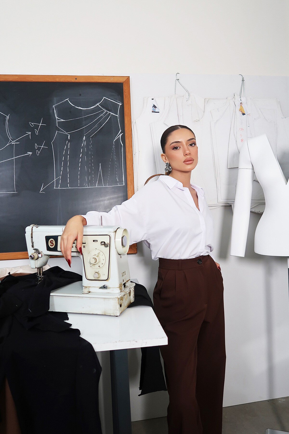 Kahve Wide Leg Pantolon