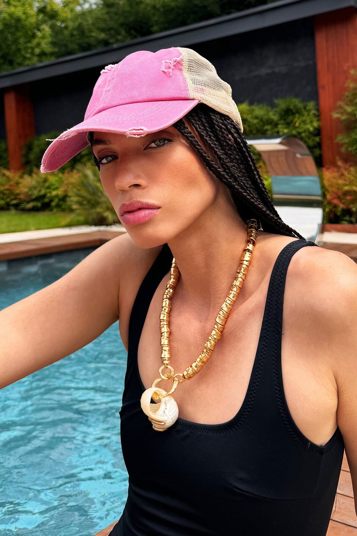 Pembe Eskitmeli Cırt CırtLı Kasket