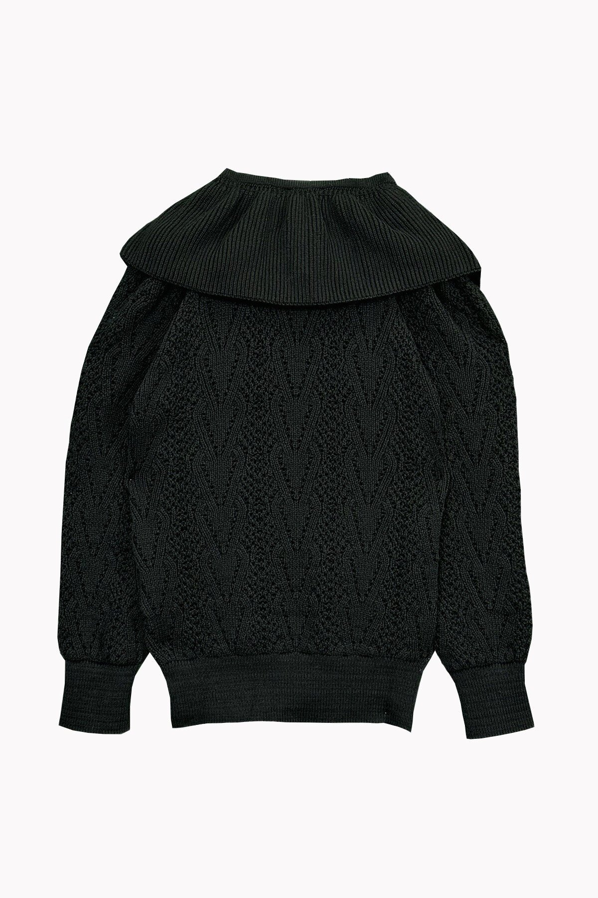 Siyah İncili Triko Kazak