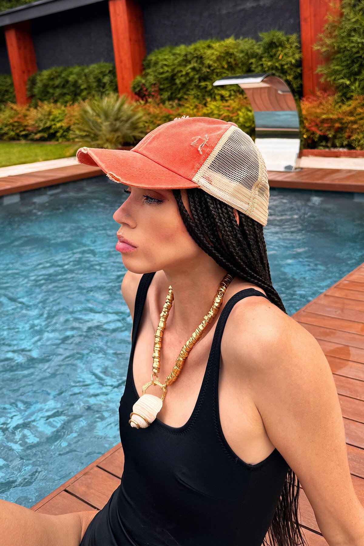 Turuncu Eskitmeli Cırt CırtLı Kasket