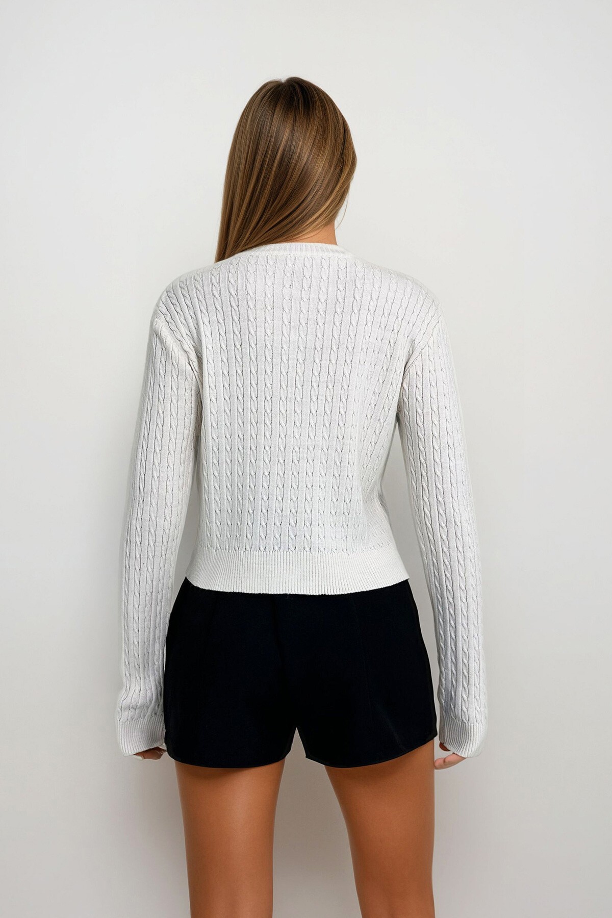 Vanilya Kurdela Detay Triko Hırka