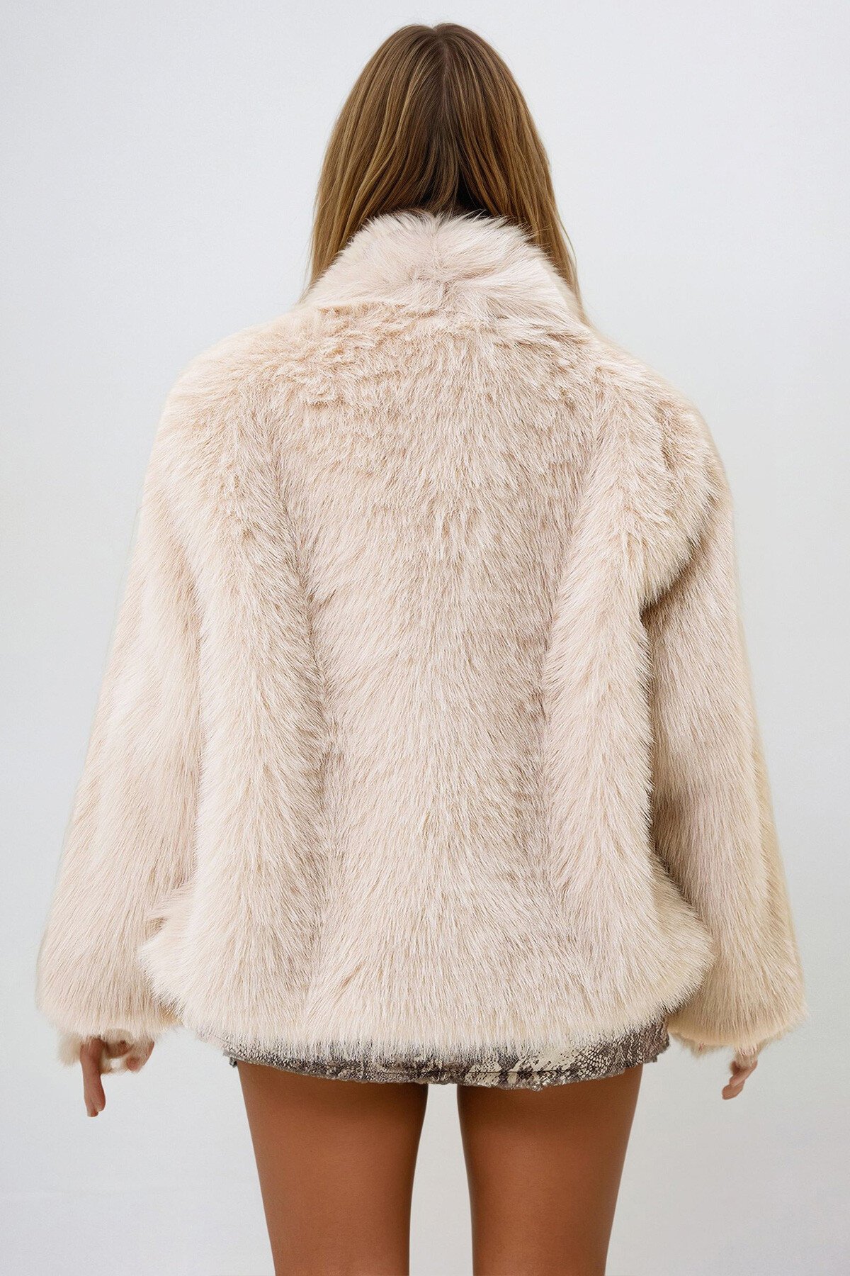 Vanilya Şal Yaka İçi Astarlı Kürk Ceket