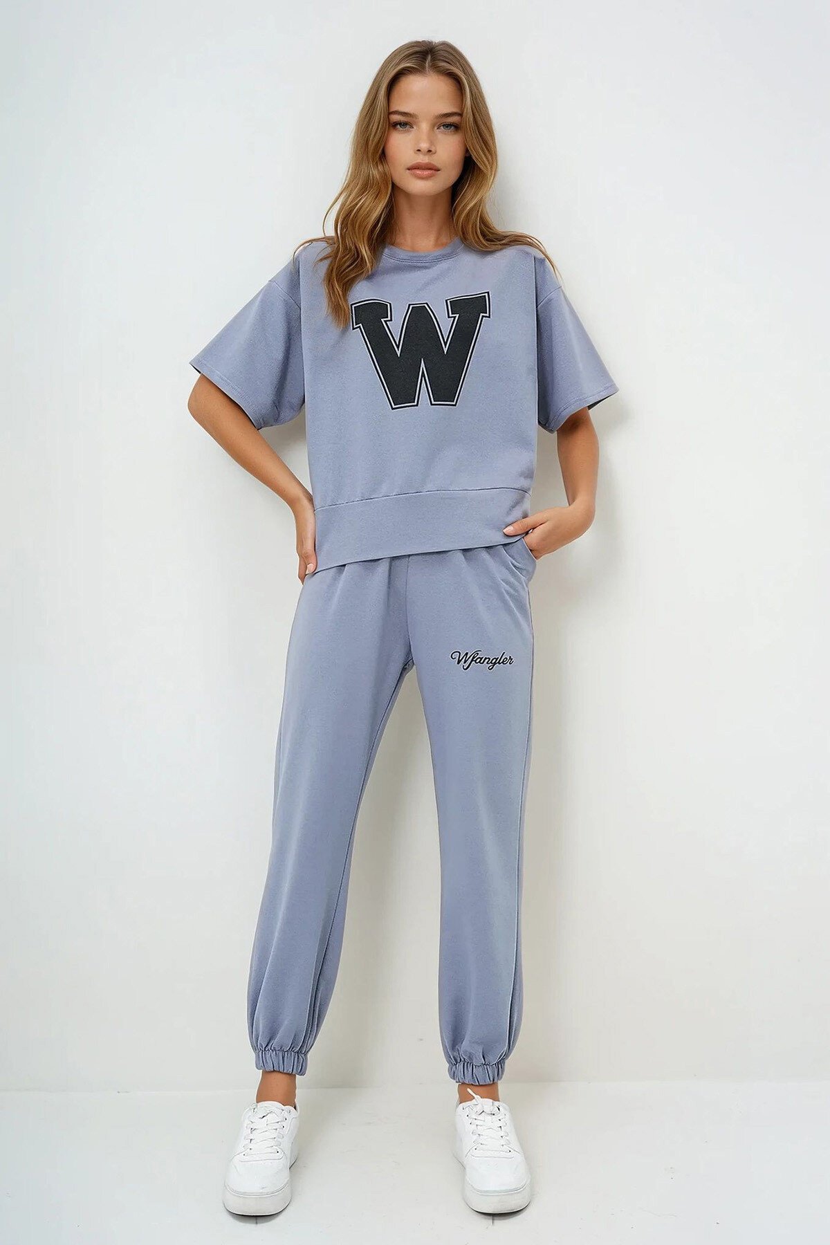 Antrasit W Baskılı Eşofman Takımı