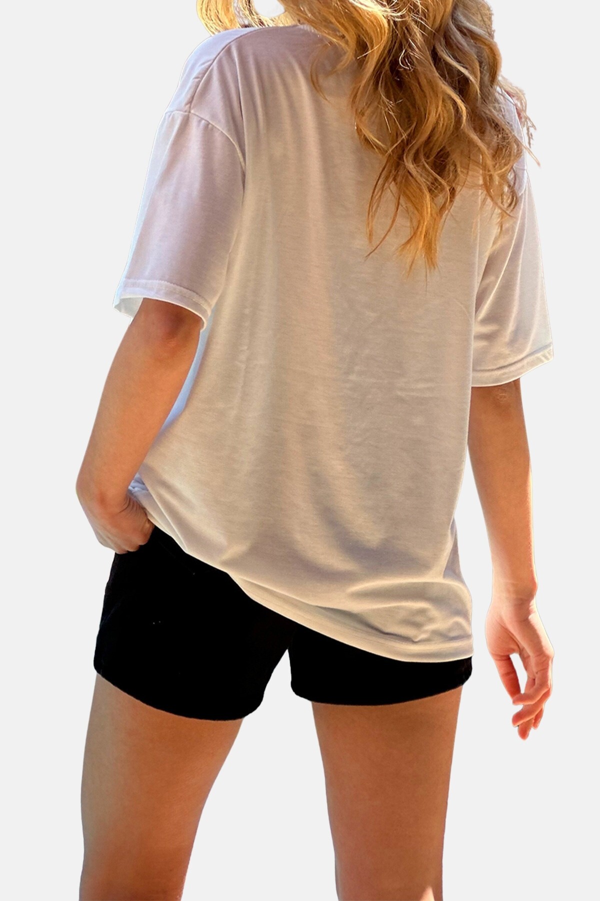 Beyaz Bisiklet Yaka Zebra Desenli T Shirt