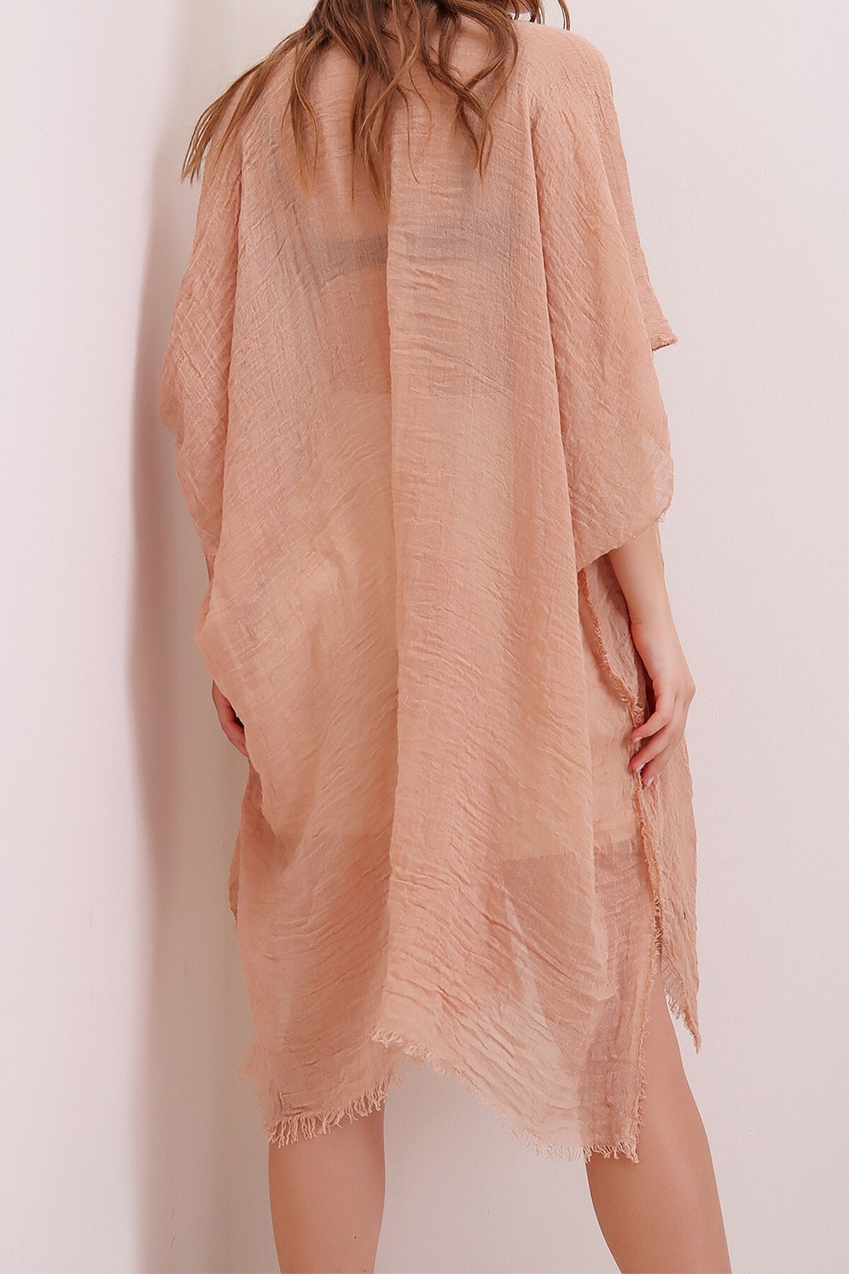 Bisküvi Oversize Pamuklu Kimono