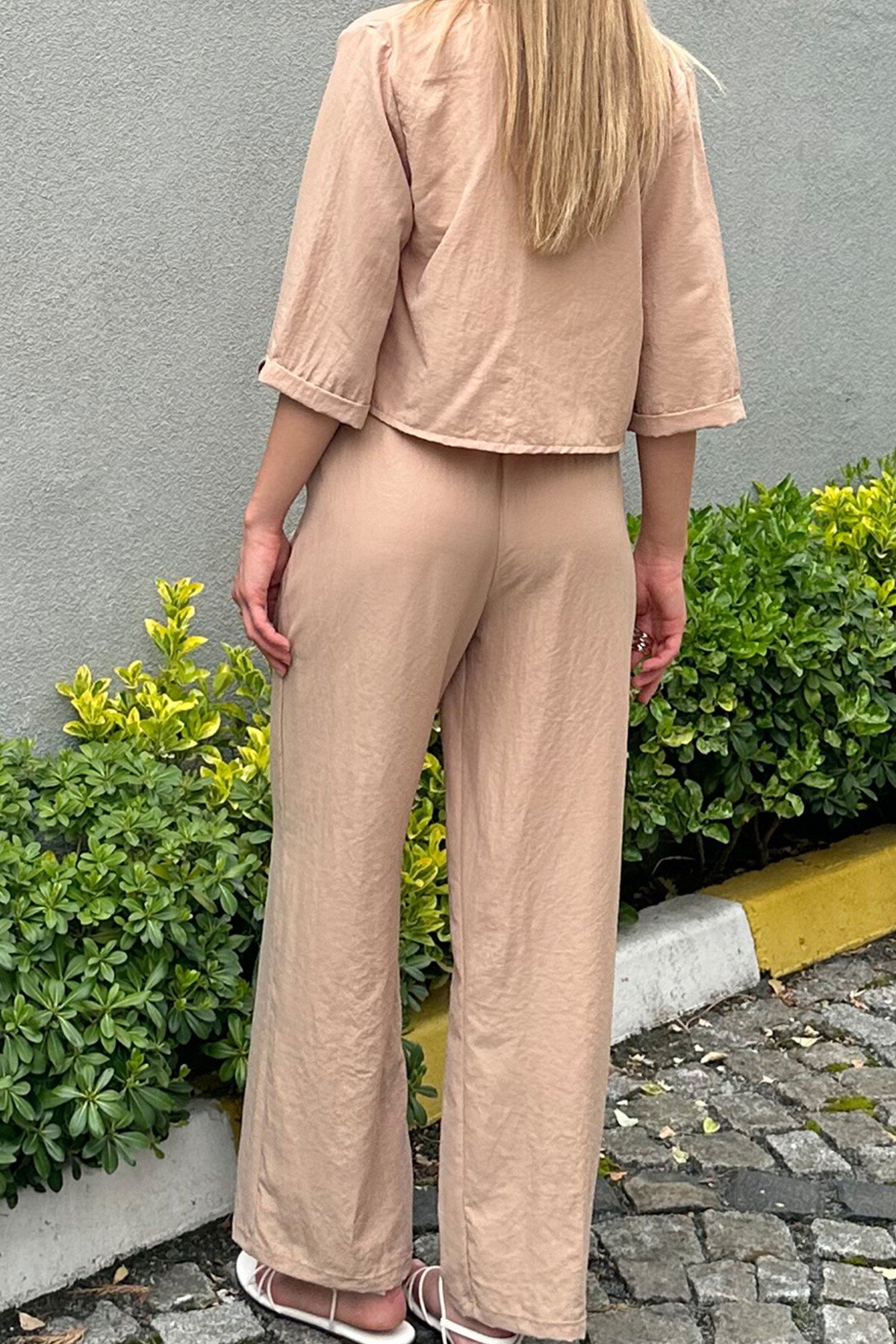 Camel Aerobin Keten Ceket Ve Pantolon Takım