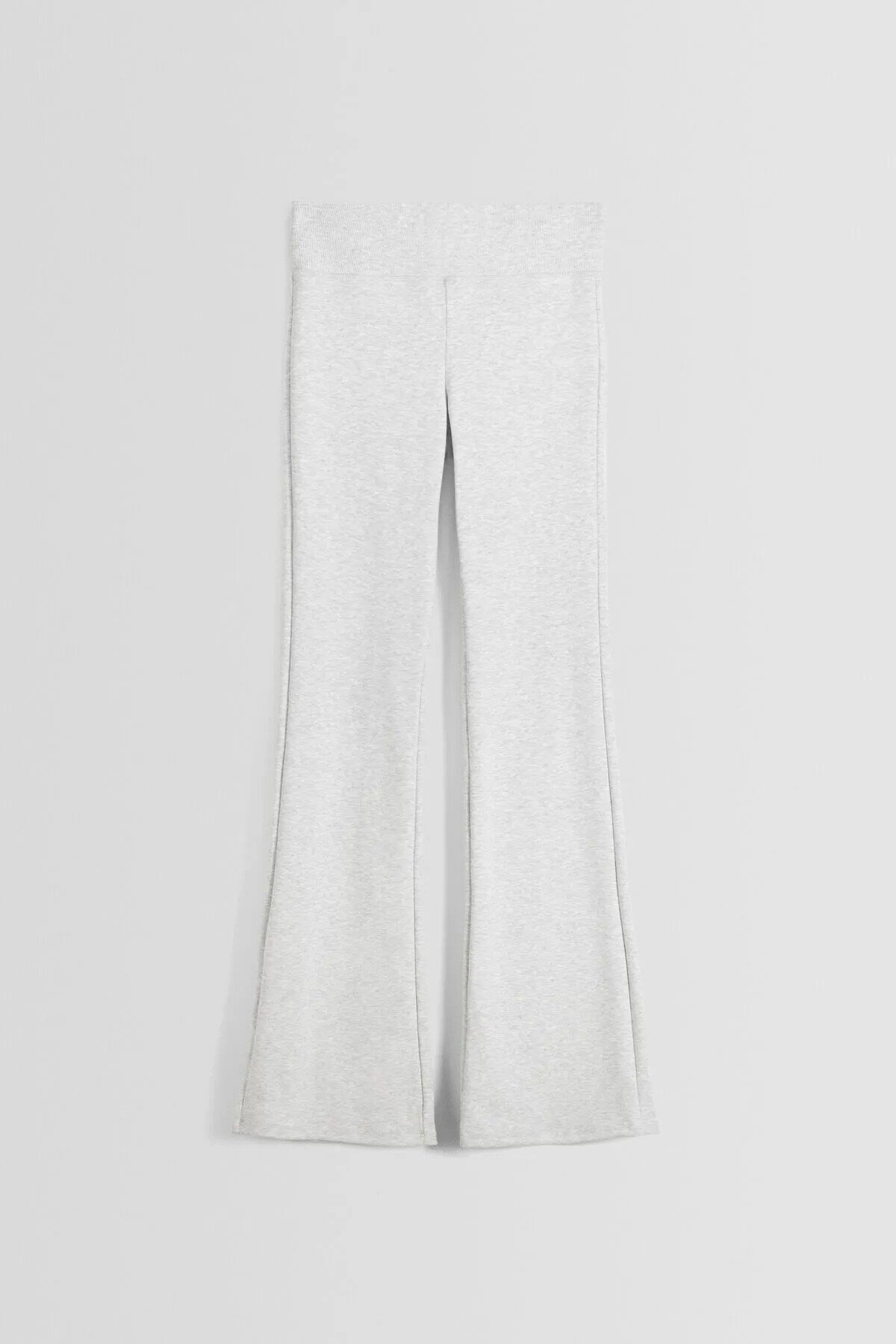 Gri Beli Fitilli İspanyol Paça Pantolon