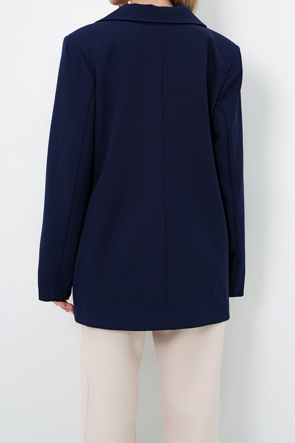 Lacivert Astarlı Blazer Ceket