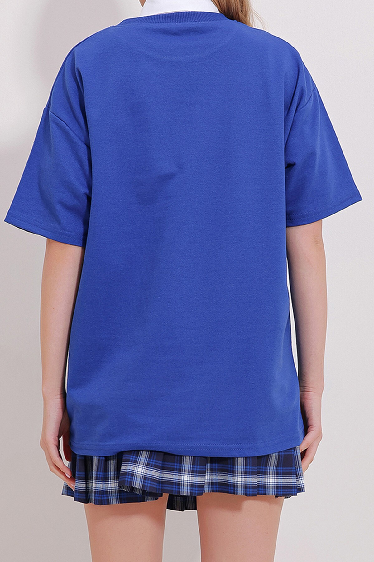 Saks İki İplik Oversize Unisex T Shirt