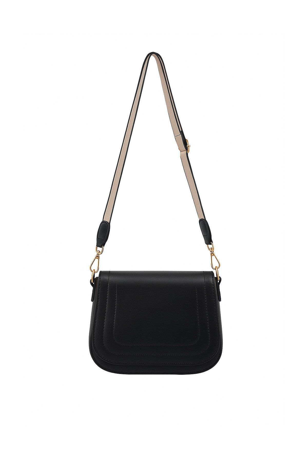 Siyah Ayarlanabilir Askılı Omuz Çantası