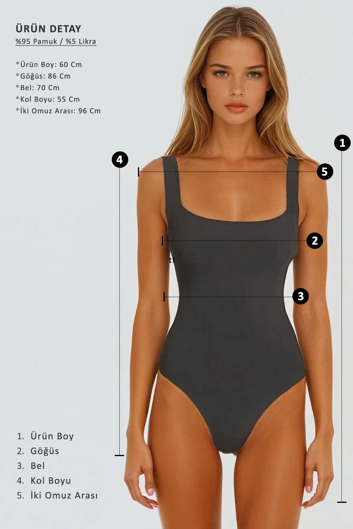 Siyah Önü Ve Arkası V Yaka Fitilli Örme Bluz