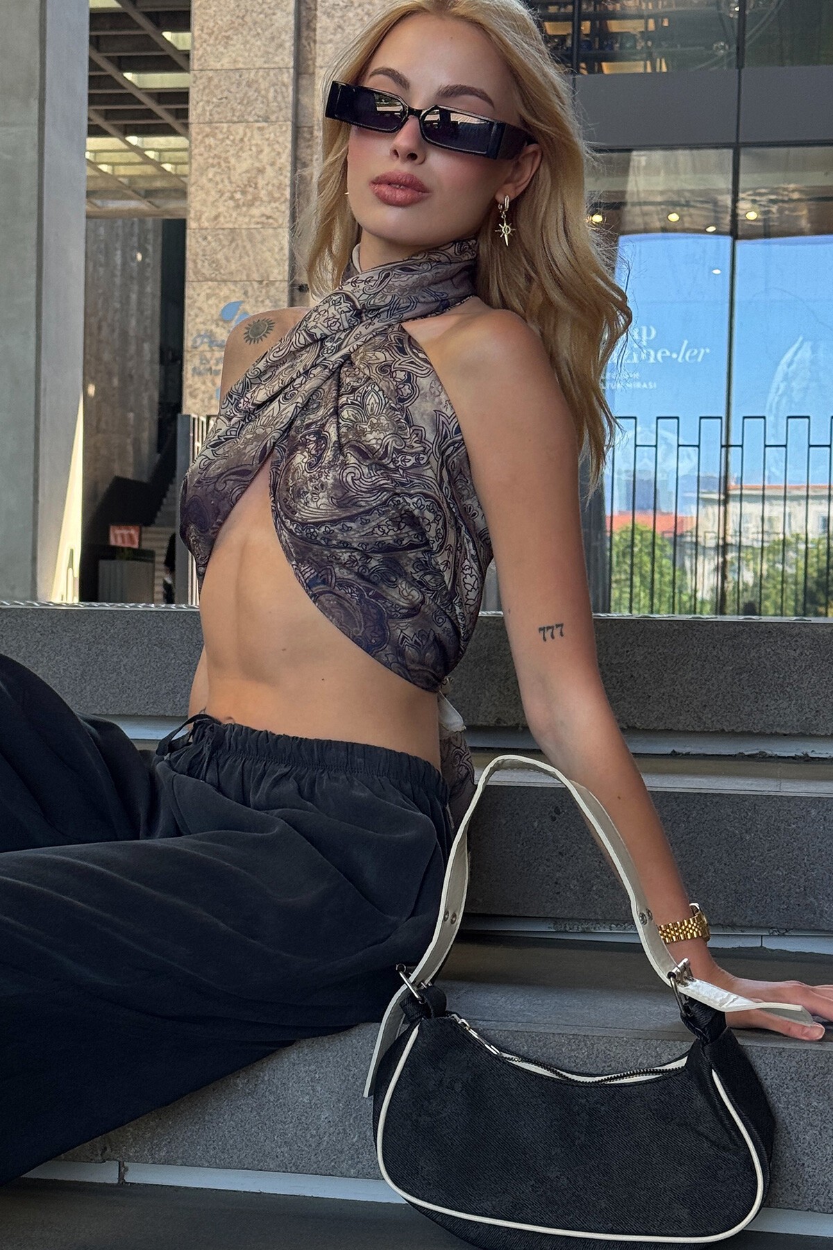 Antrasit Denim El Çantası