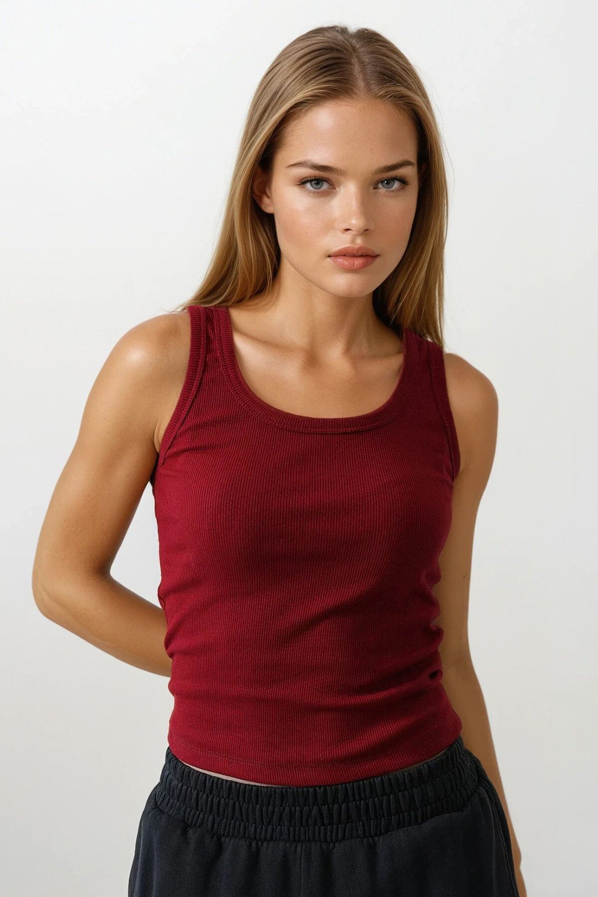 Bordo U Yaka Basic Atlet Bluz