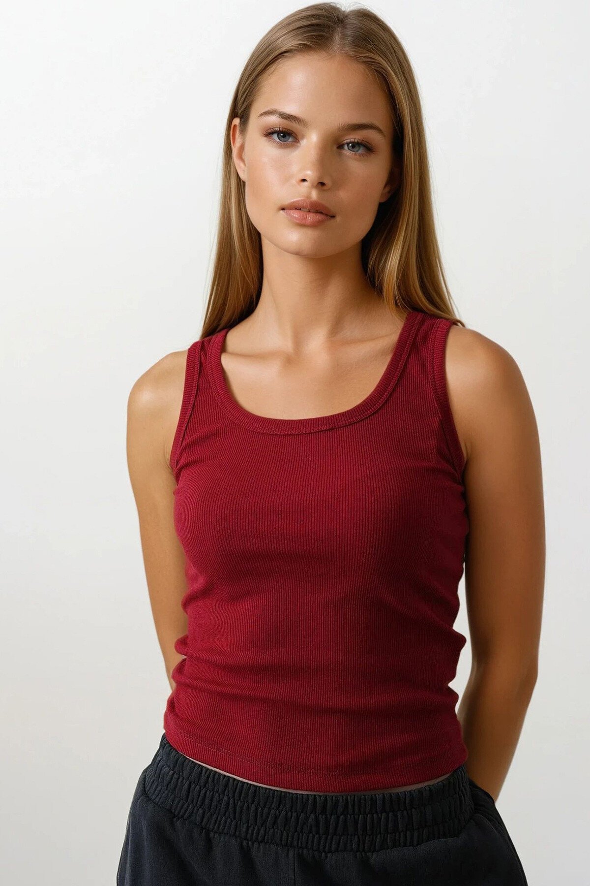 Bordo U Yaka Basic Atlet Bluz