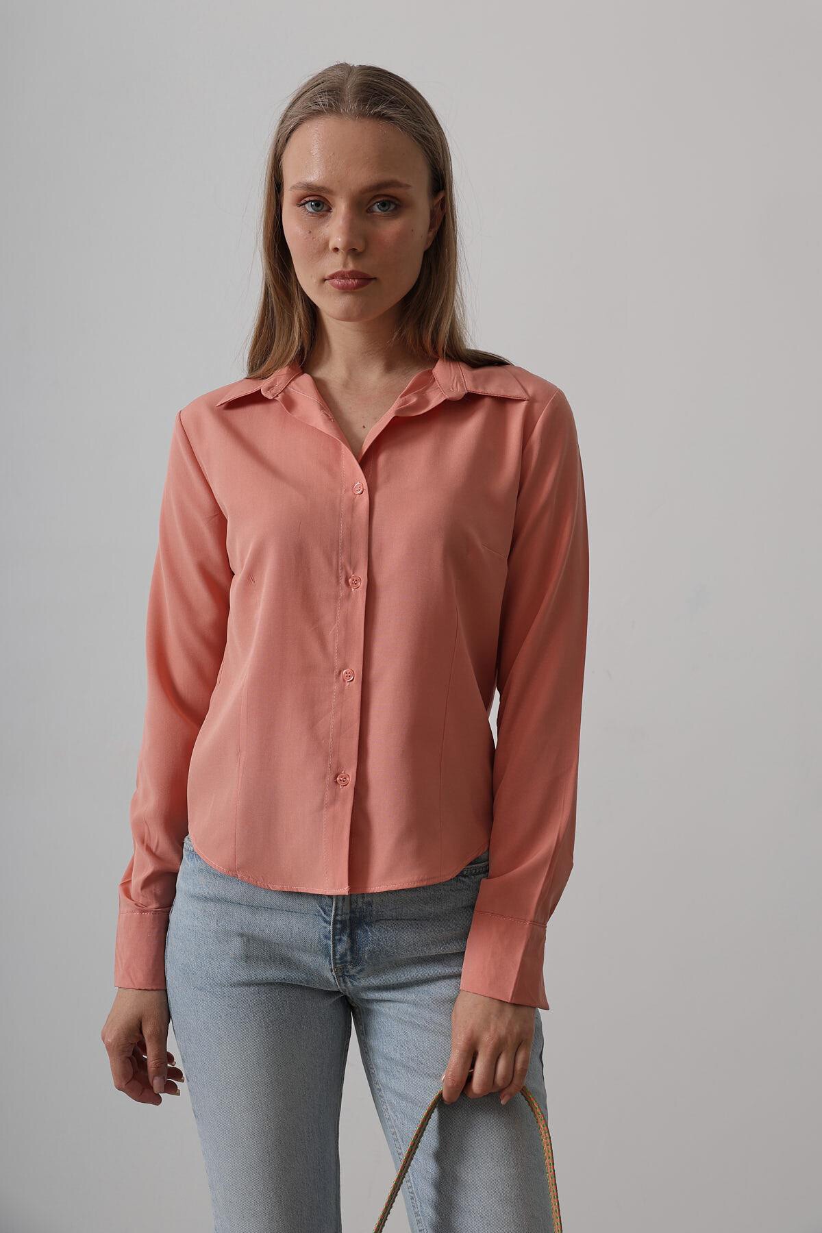 Somon Slim Fit Uzun Kol Basic Gömlek