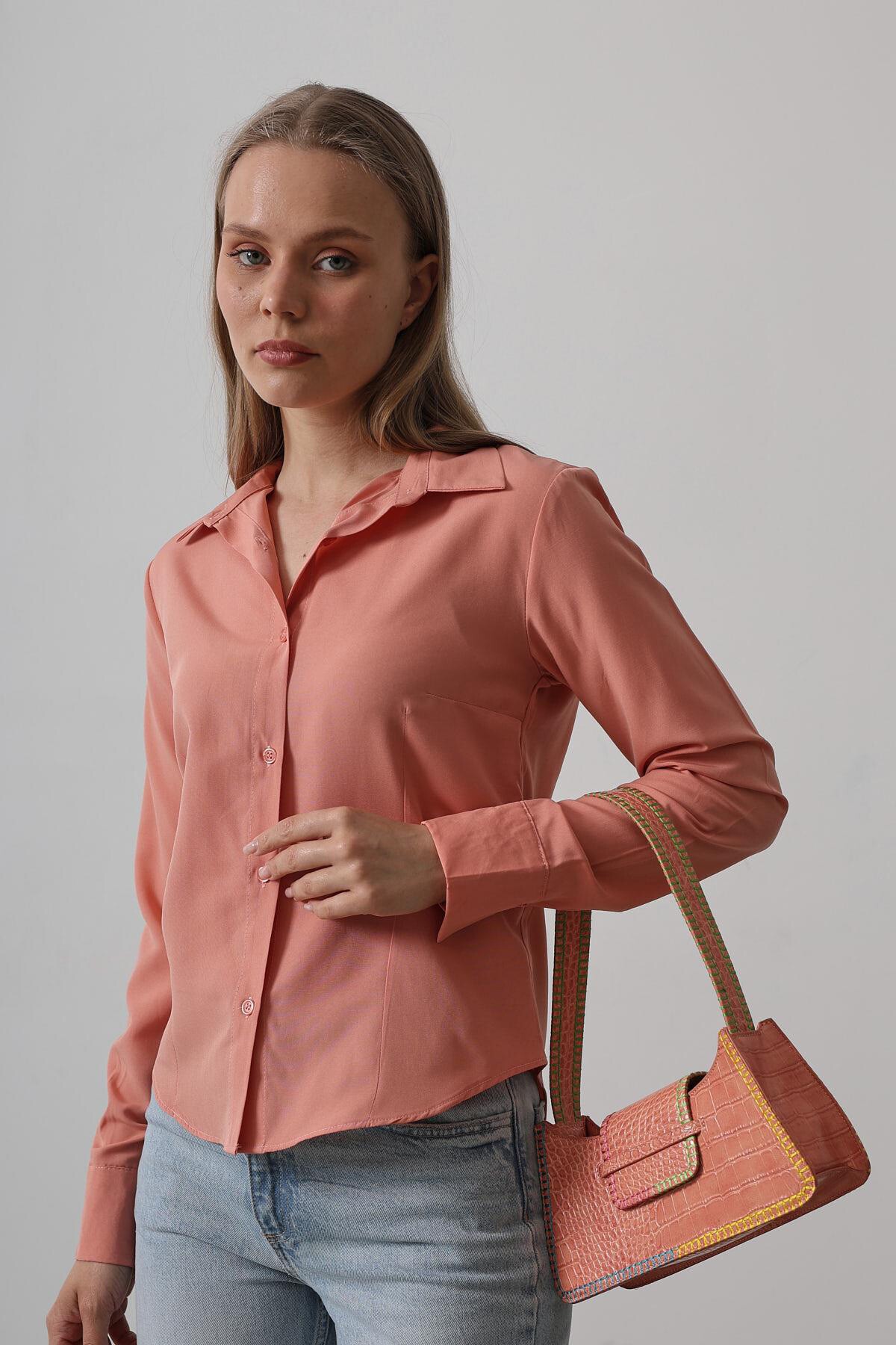 Somon Slim Fit Uzun Kol Basic Gömlek