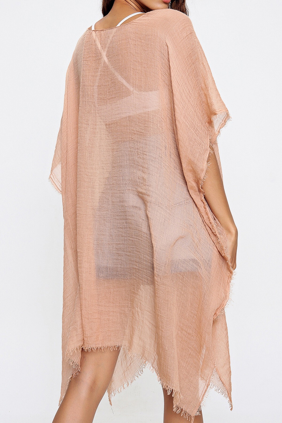 Bisküvi Püskül Detaylı Pamuklu Pareo