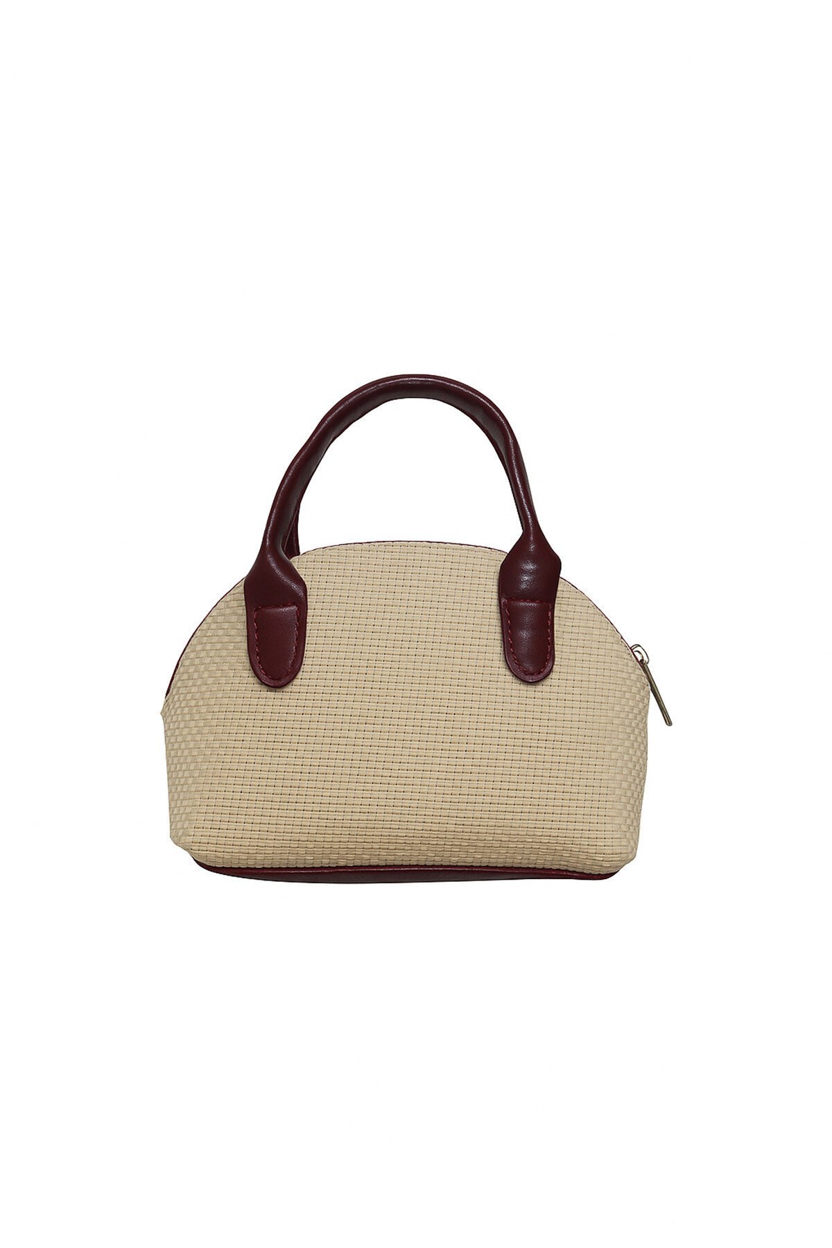 Bordo Mini Çapraz Askılı El Ve Omuz Çantası