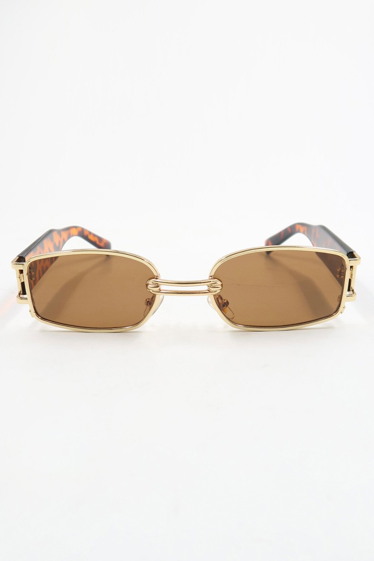 Leopar Metal Çerçeveli Vintage Tasarım Güneş Gözlüğü