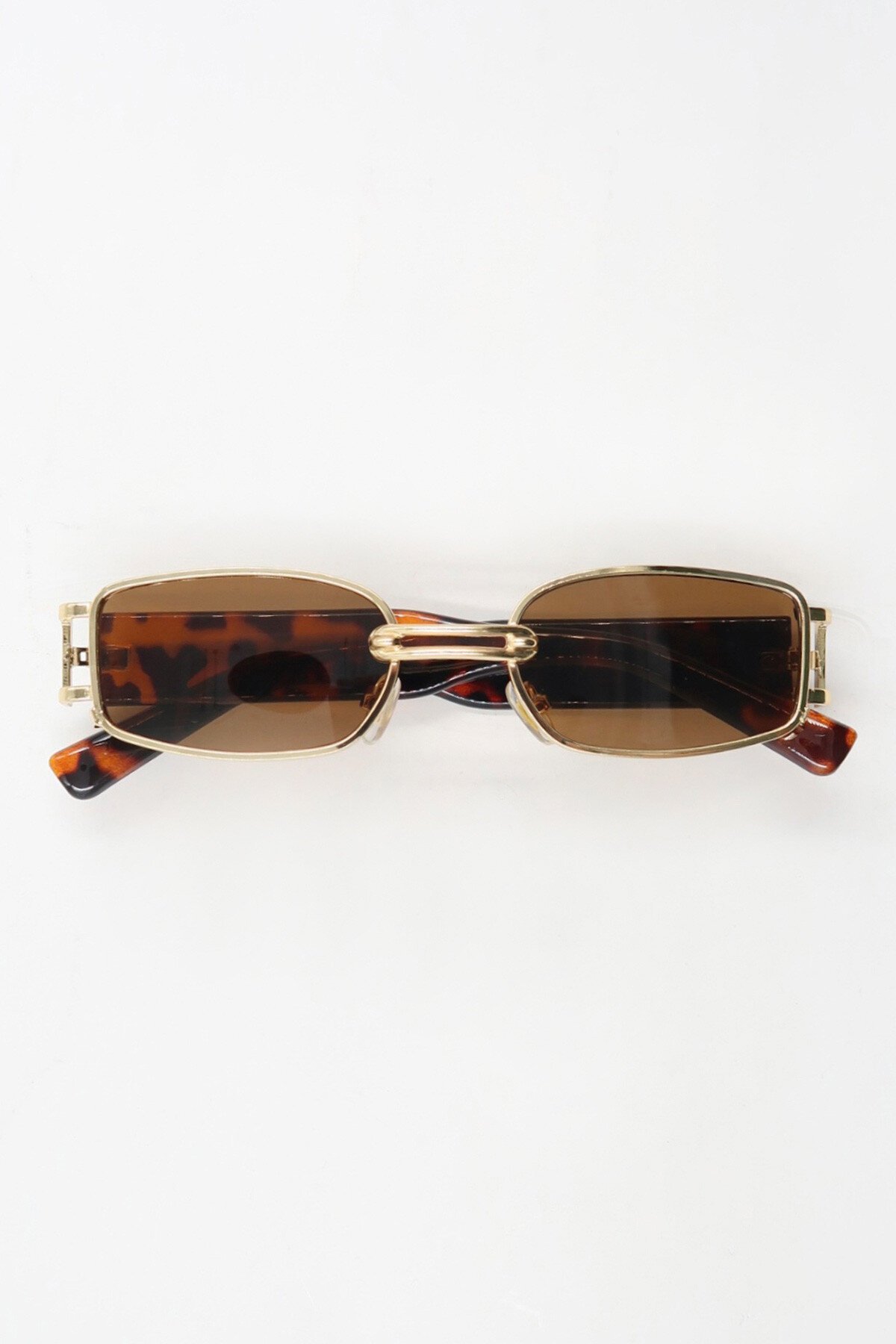 Leopar Metal Çerçeveli Vintage Tasarım Güneş Gözlüğü