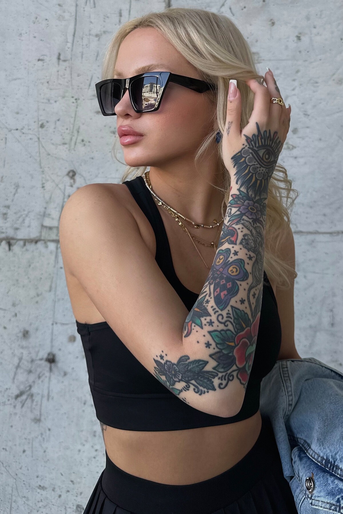 Mix Ceket Bluz Çanta Ve Tayt - Stay Fit V00026