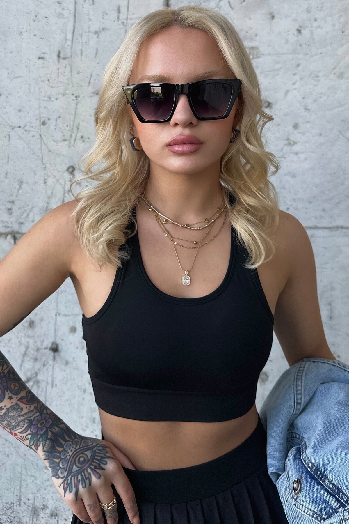 Mix Ceket Bluz Çanta Ve Tayt - Stay Fit V00026