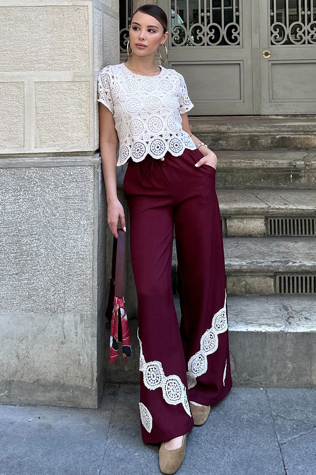 Mix Pantolon Bluz Ve Çanta - Golden Hour V00031