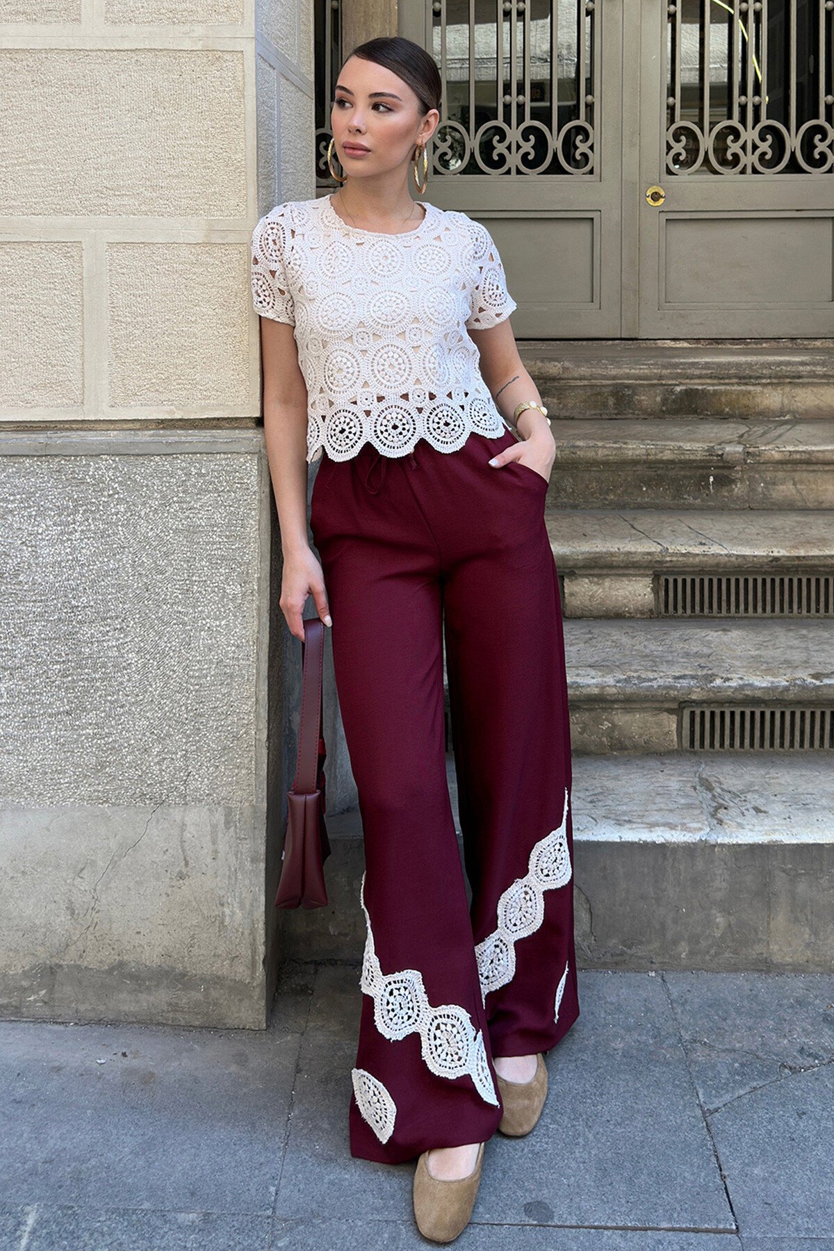 Mix Pantolon Bluz Ve Çanta - Golden Hour V00031