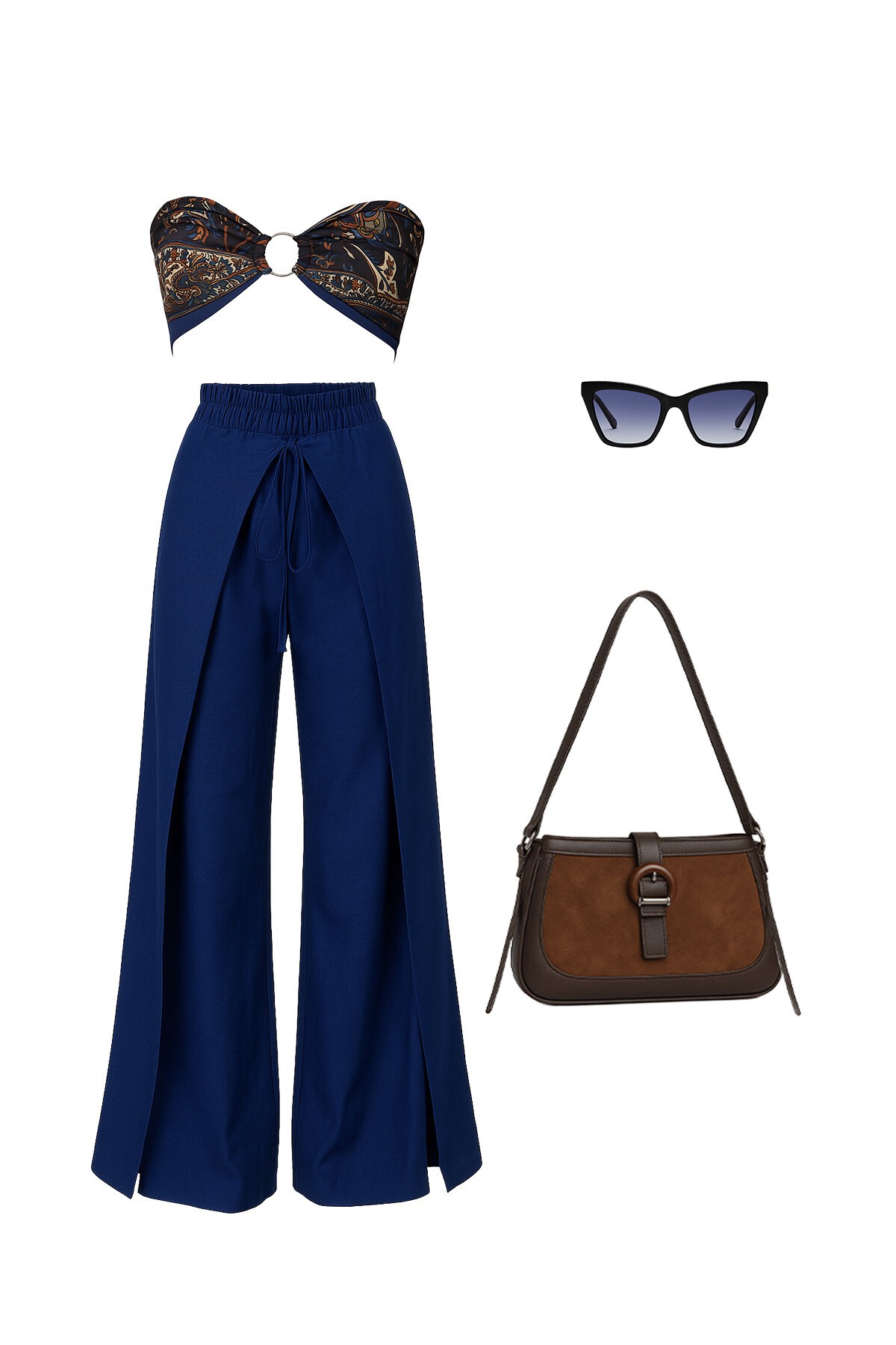 Mix Pantolon Büstiyer Çanta Ve Gözlük - Boho WhisperS V00046