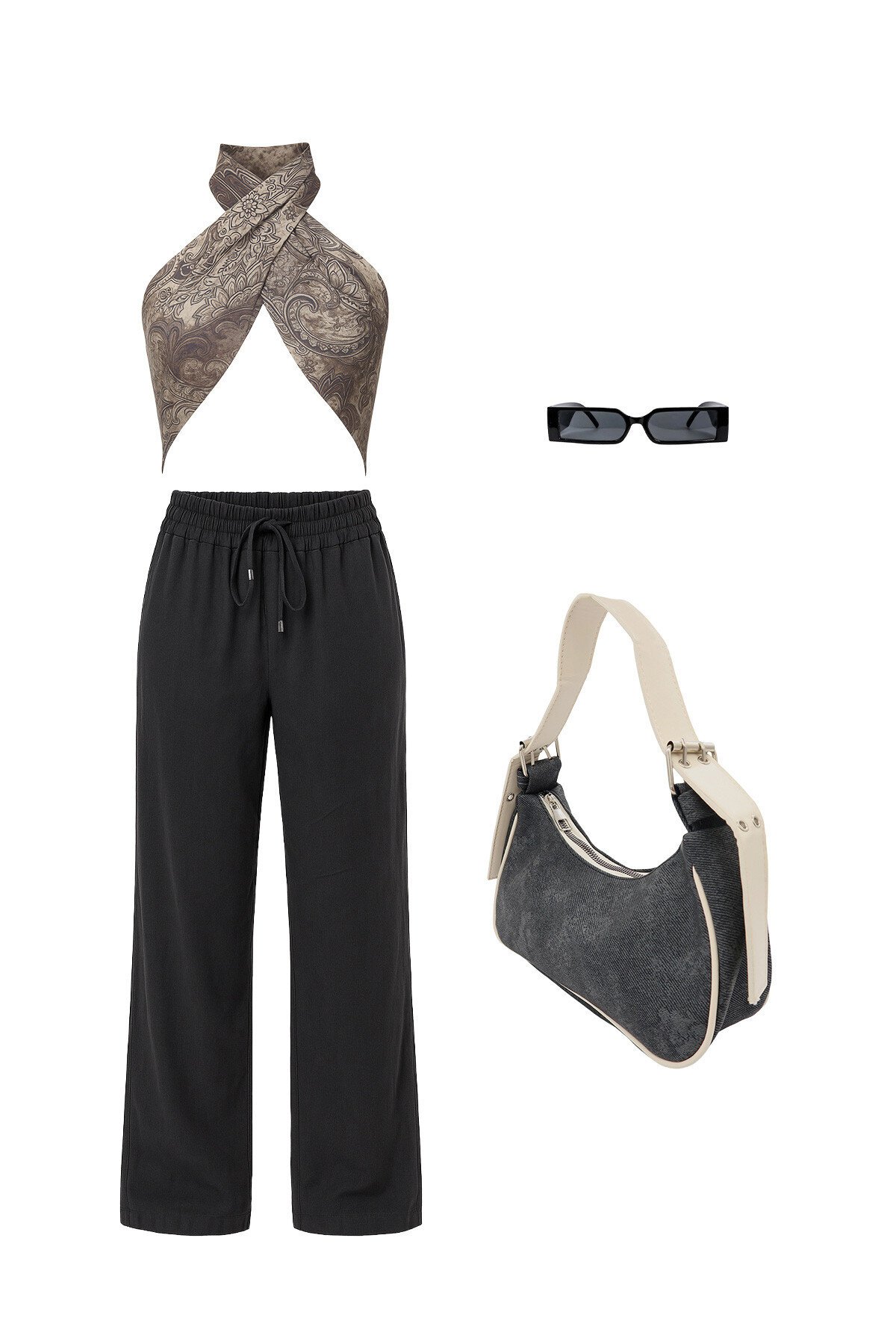 Mix Pantolon Büstiyer Çanta Ve Gözlük - Boho WhisperS V00047