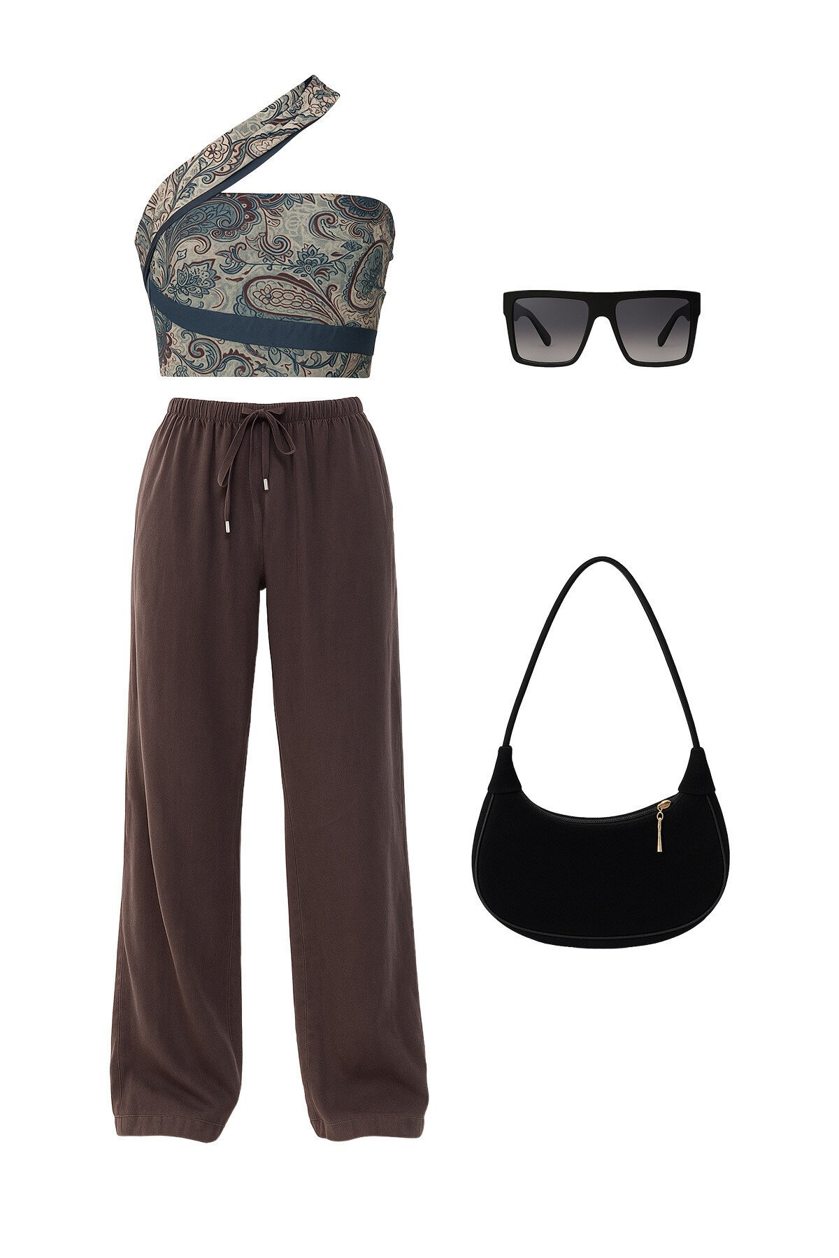 Mix Pantolon Büstiyer Çanta Ve Gözlük - Boho WhisperS V00048