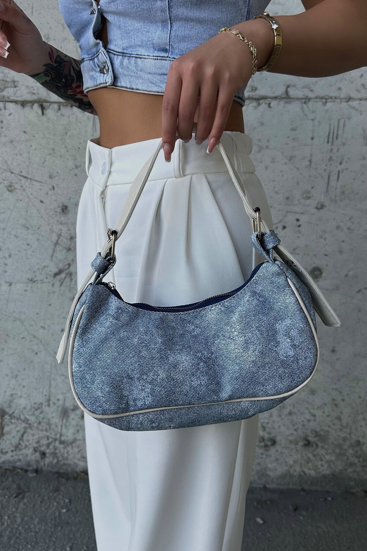 Mix Yelek Pantolon Çanta - Denim Verse V00002