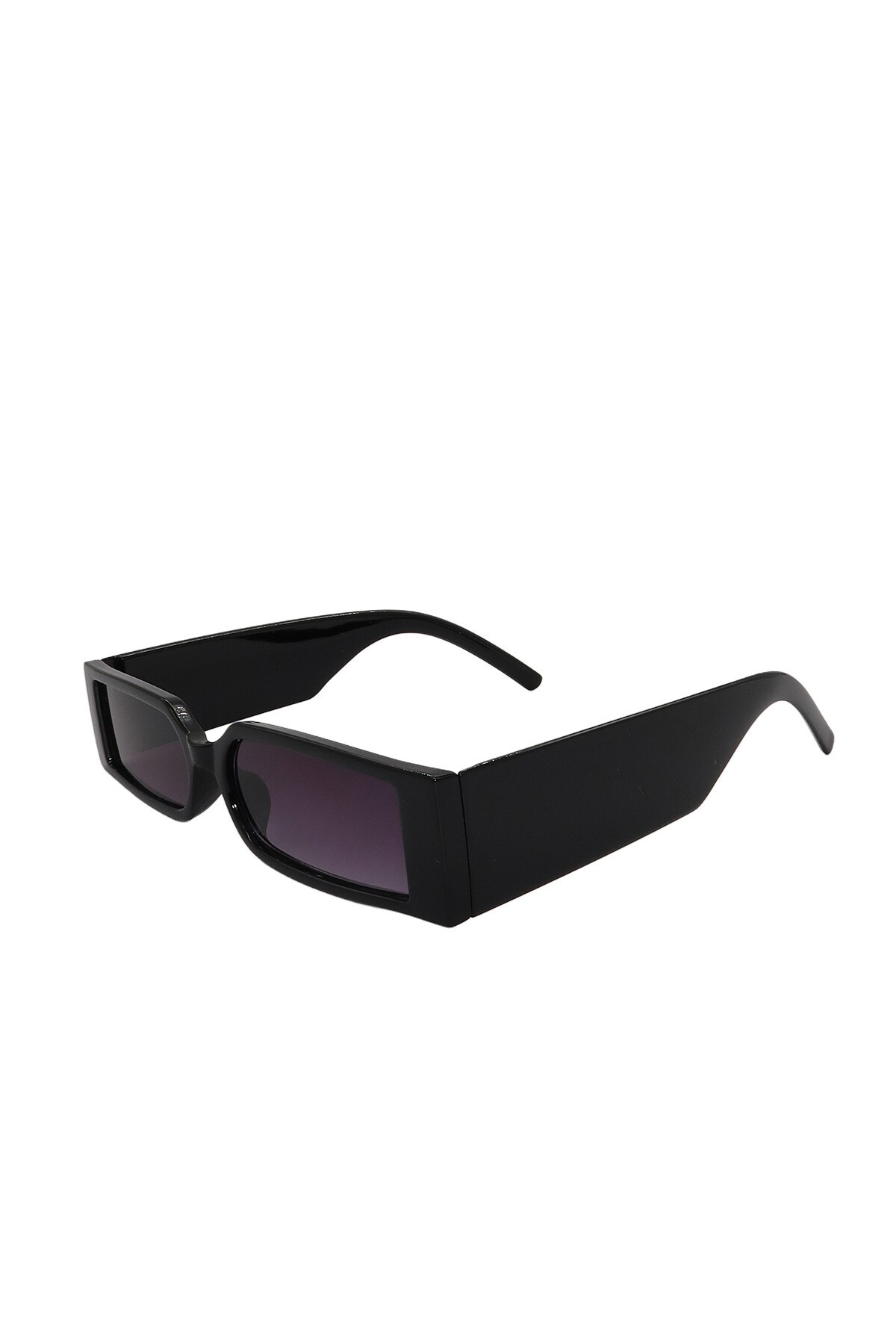 Siyah Dikdörtgen Kalın Saplı Güneş Gözlüğü