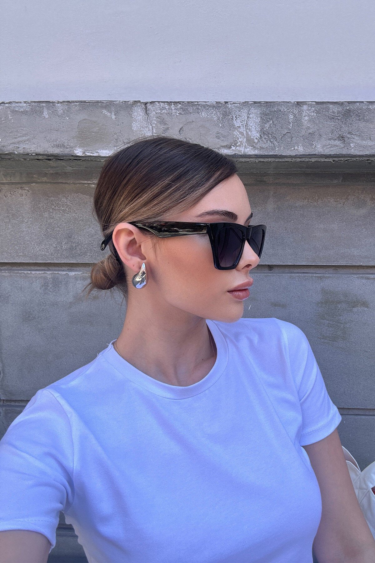 Siyah Kalın Saplı Güneş Gözlüğü