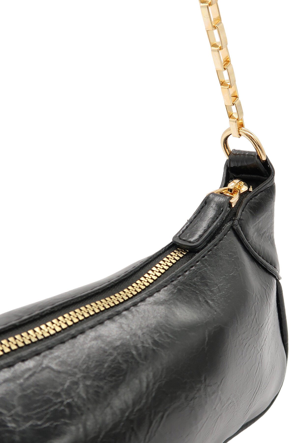 Siyah Zincir Askılı Baget Çanta