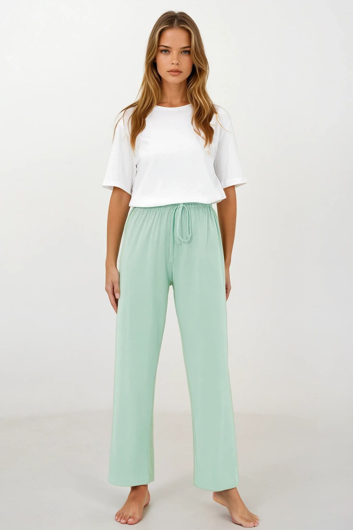 Mint Basic Beli Lastikli Eşofman Altı