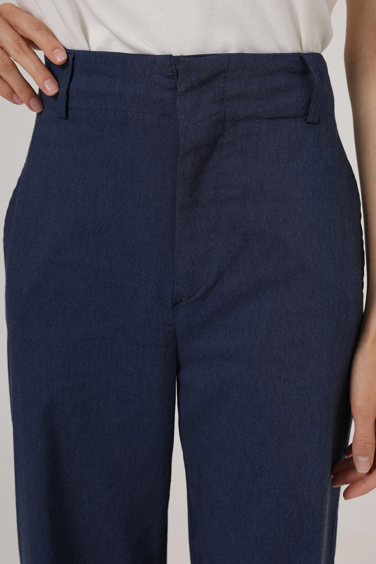 İndigo Çift Cepli Duble Paça Pantolon