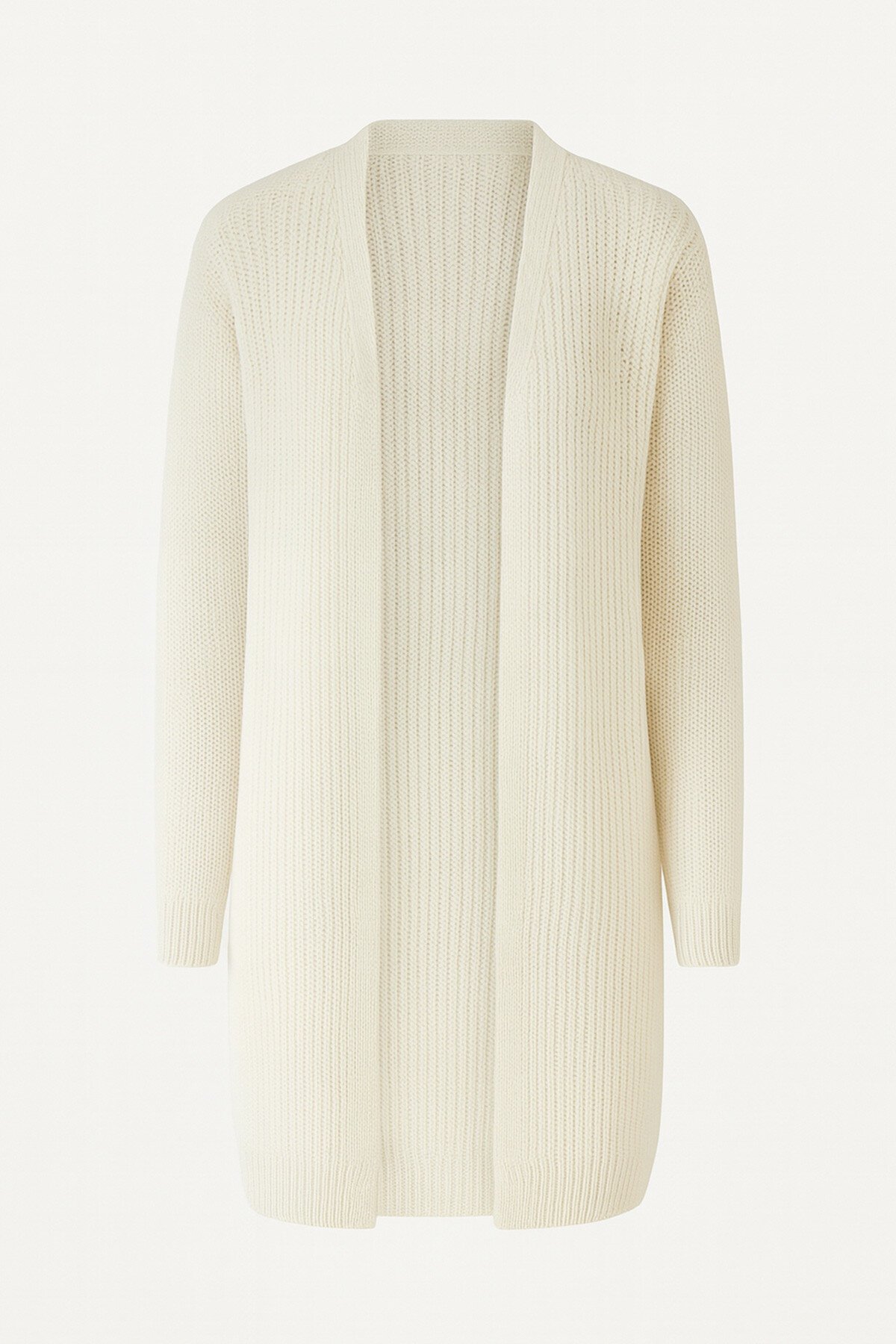 Ekru Salaş Kesim Selanik Örgü Basic Triko Hırka