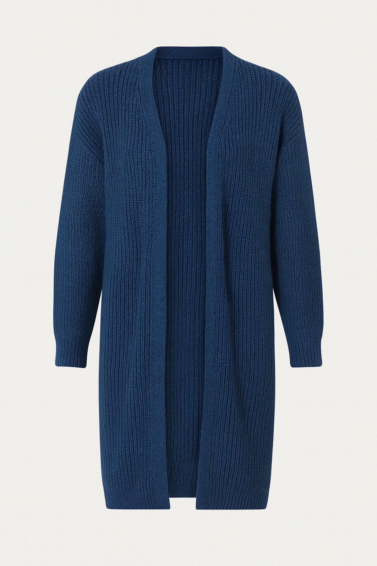 Lacivert Salaş Kesim Selanik Örgü Basic Triko Hırka