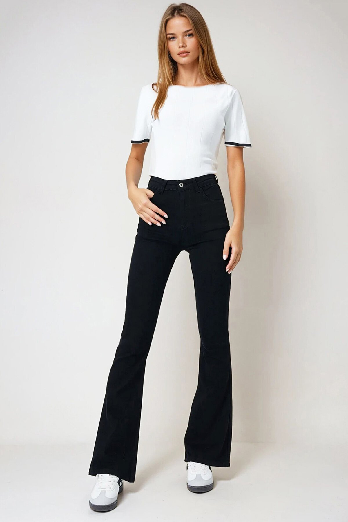 5 Cepli İspanyol Paça Jean