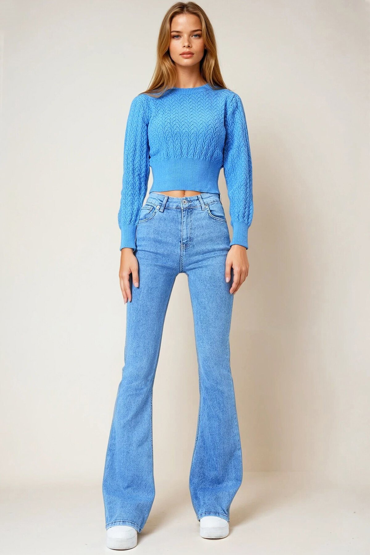 5 Cepli İspanyol Paça Jean