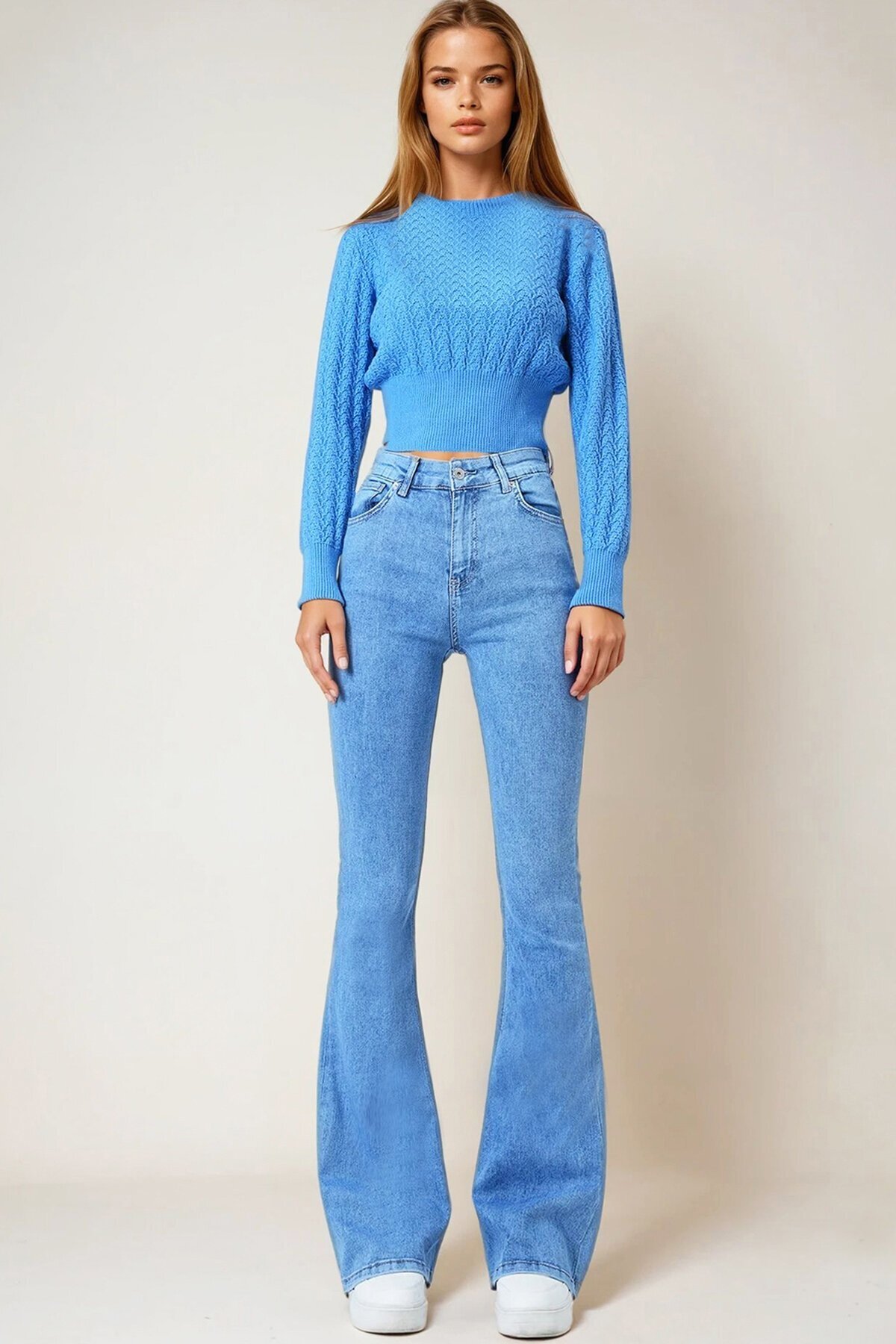 5 Cepli İspanyol Paça Jean