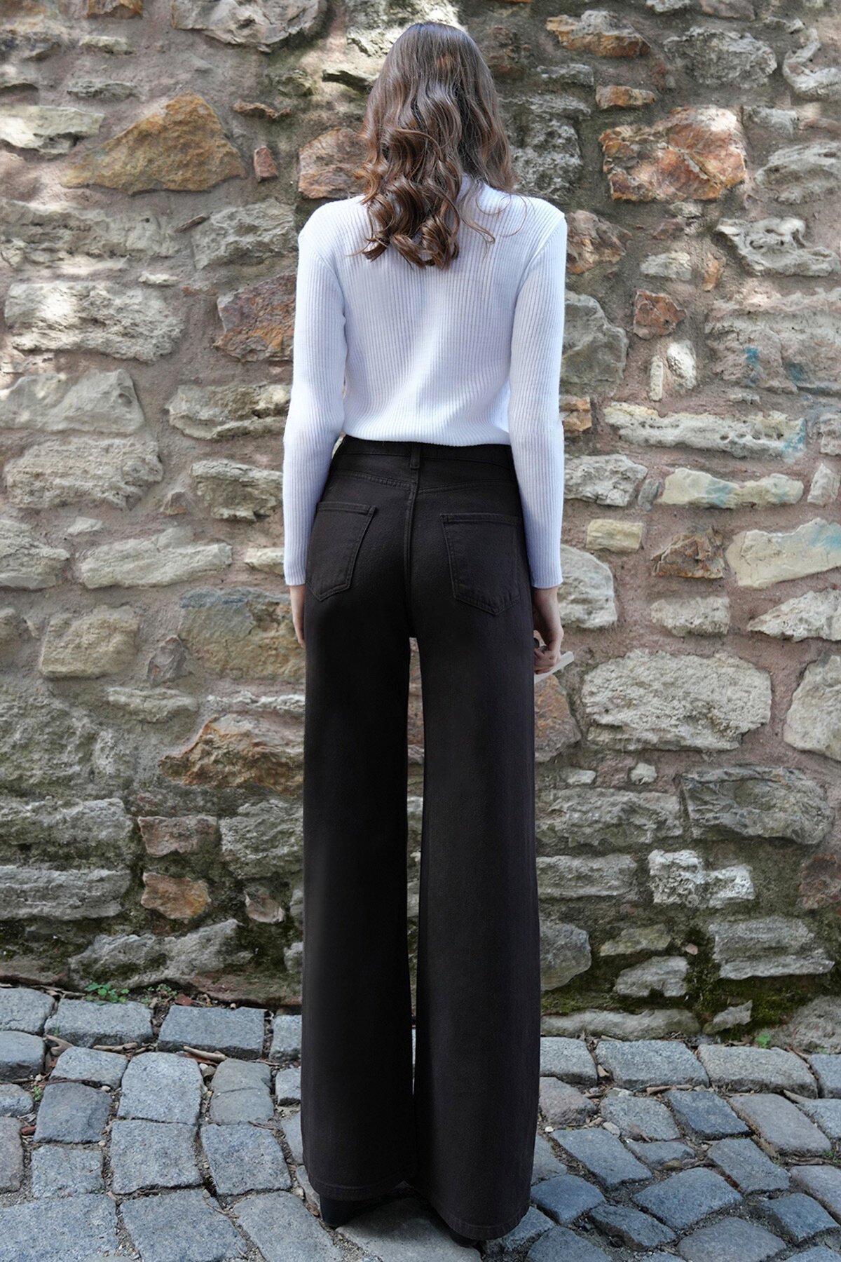 5 Cepli Yüksek Bel Palazzo Jean